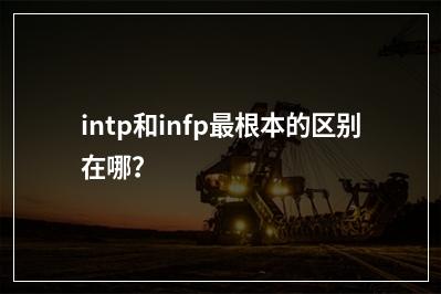 intp和infp根本的区别在哪？