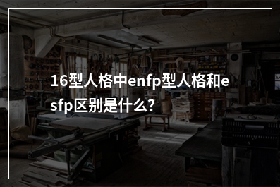 16型人格中enfp型人格和esfp区别是什么？